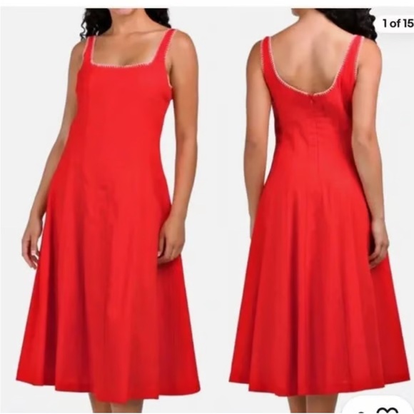 Caroline Constas Dresses & Skirts - Caroline Constas woamns Red midi length Dress size 8